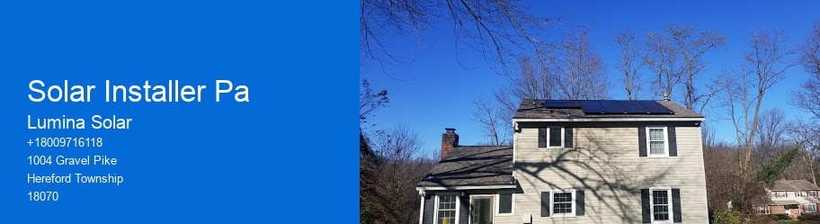 Solar Installer Pa